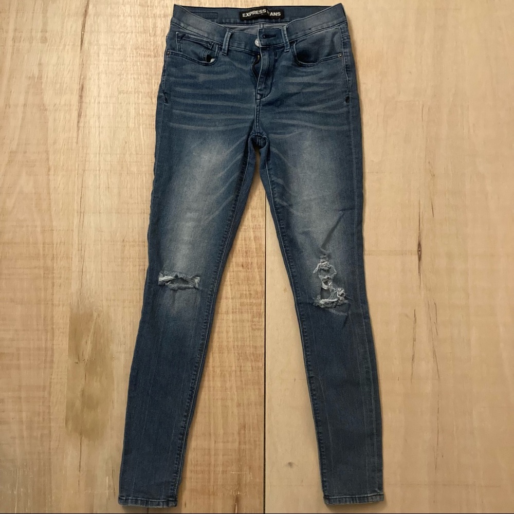 EXPRESS 👖 Mid-Rise Distressed Leggings “Jeggings”